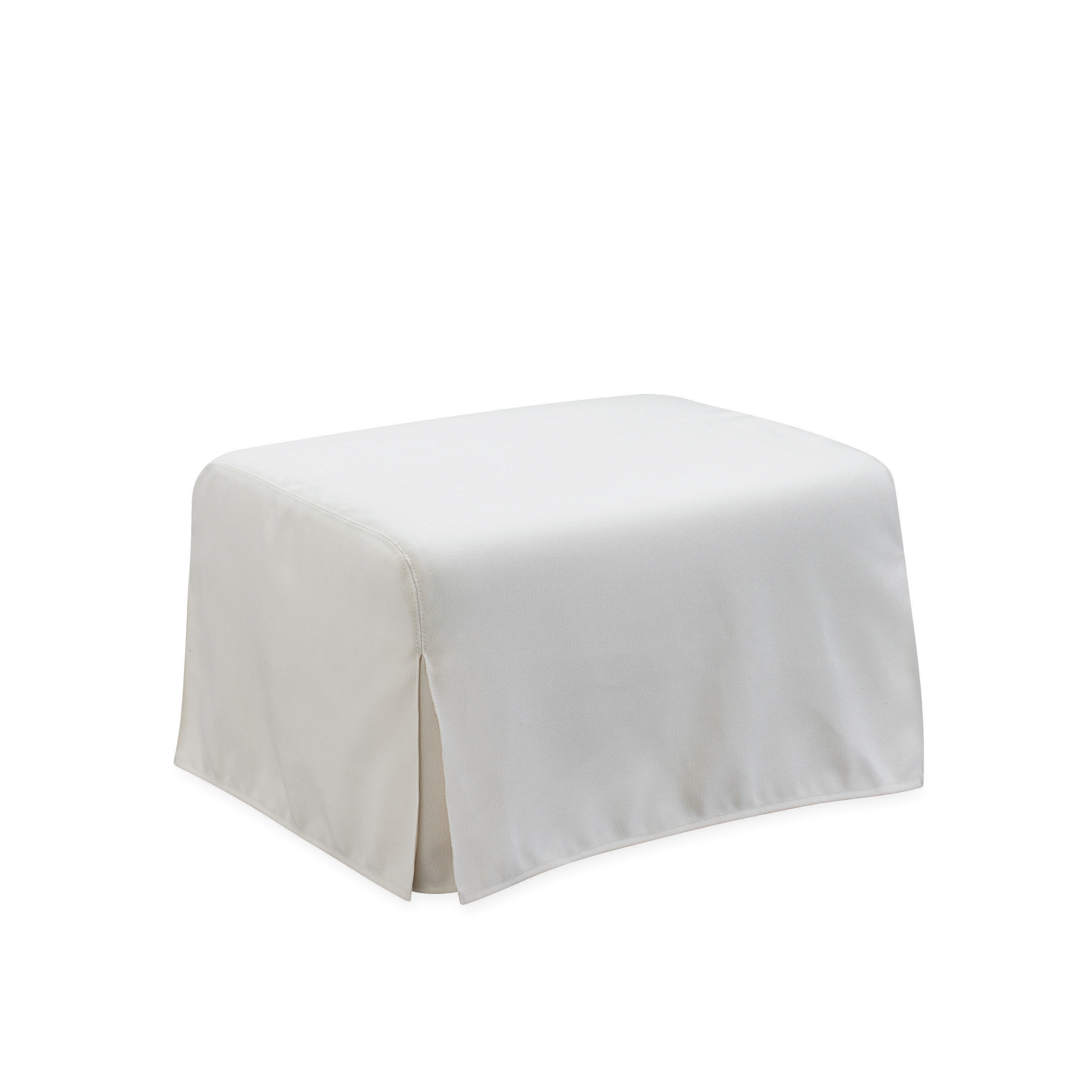 Sunset Outdoor Slipcovered Ottoman - Image 1