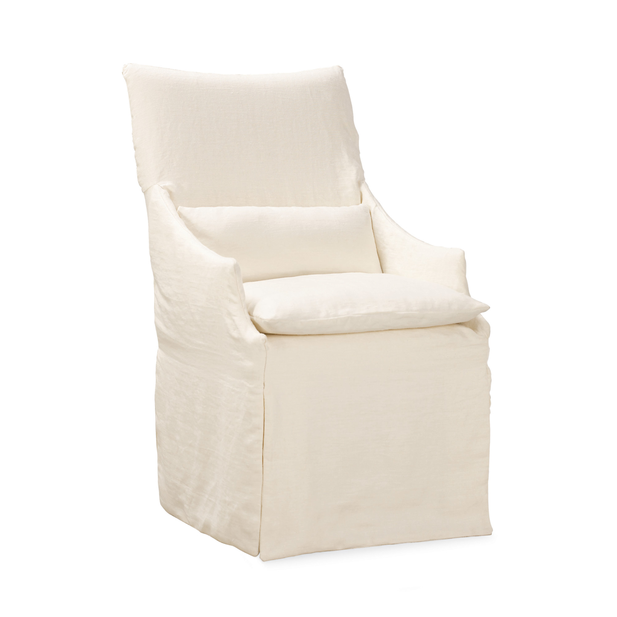 Slipcovered High Back Campaign Chair C5203-41 - Image 1