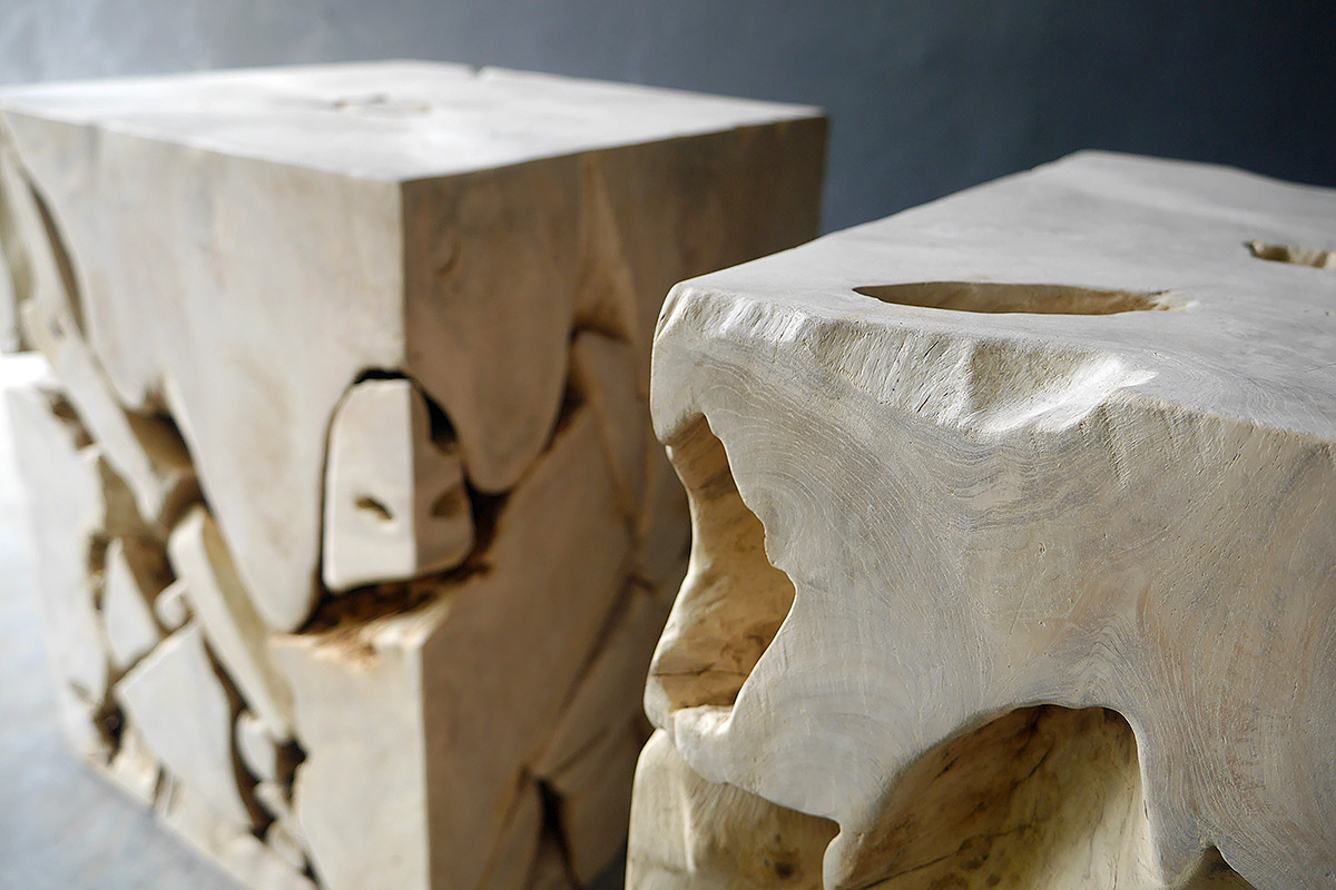WEATHERED RUSTIC TEAK PART TABLE - Image 6