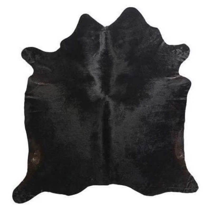 Black Hair on Hide Rug - Image 1