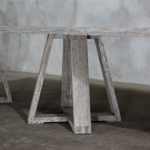 Reclaimed Elm Dining Table - Thumbnail Image 4