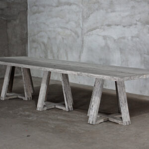 Reclaimed Elm Dining Table - Thumbnail Image 3