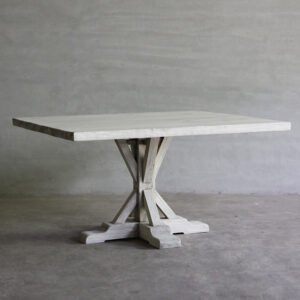 Square Reclaimed Elm Table with Rail Leg - Thumbnail Image 3