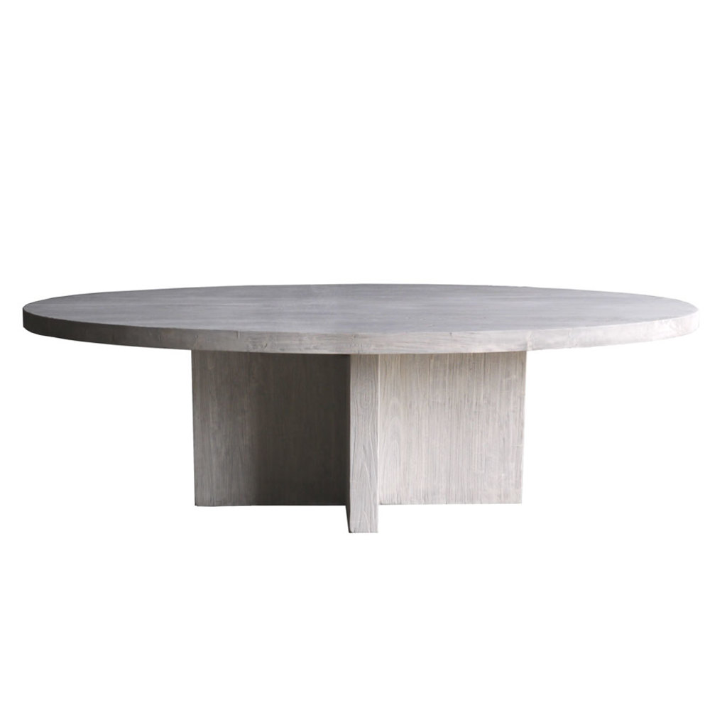 Reclaimed Elm Elliptical Oval - T-base - Image 1
