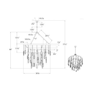 Halcyon Large Three Tier Chandelier - Thumbnail Image 3