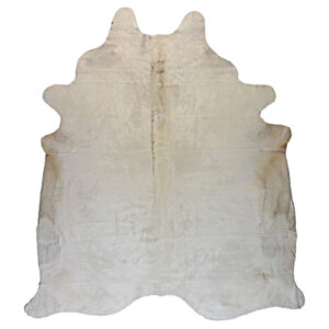 Ivory Hair on Hide Rug