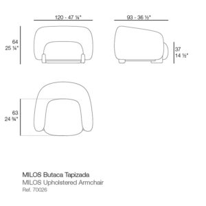 MILOS UPHOLSTERED LOUNGE CHAIR - Thumbnail Image 4