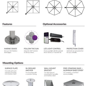 Serenity Rotating Cantilever Umbrella - Thumbnail Image 4
