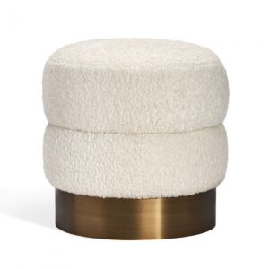 CHARLIZE FAUX SHEARLING STOOL