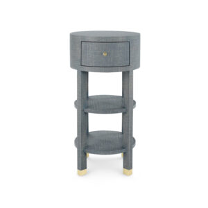 CLAUDETTE 1-DRAWER ROUND SIDE TABLE