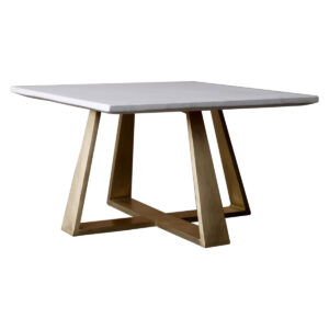 CAST BRASS and CONCRETE KNIFE COCKTAIL TABLE